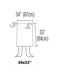 Waist Apron 34" X 33" Cotton With Pocket