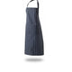 Bib Apron Butchers Stripe 34" X 39" Self Neck Band