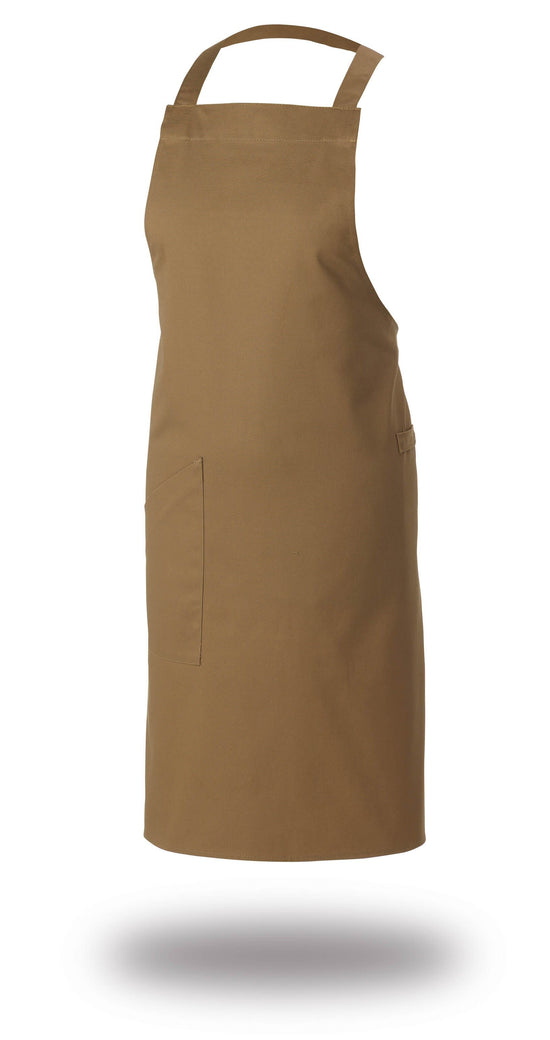 Le Chef De109t Crossover Bib Apron Khaki Canvas