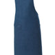 Le Chef De110 Statement Denim Bib Apron With Leather Neck Strap Indigo