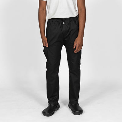 Le Chef Slim Cargo Trousers Black