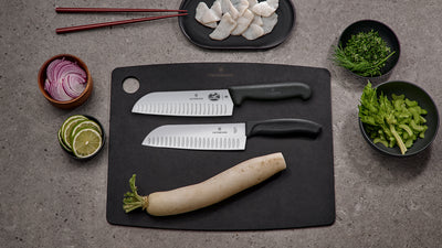 Victorinox Fibrox Handle Santoku Knife Fluted 17cm