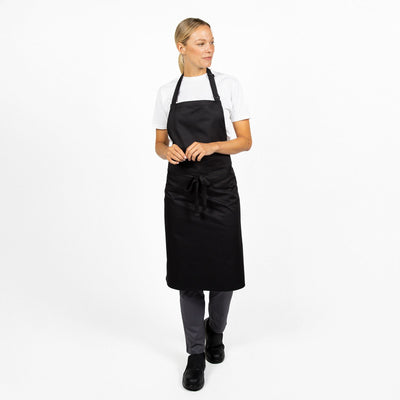Le Chef Df76m Bib Apron Black 28" X 36"