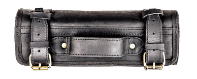 Chefi Small Leather Knife Roll 9 Piece Carol (Black)