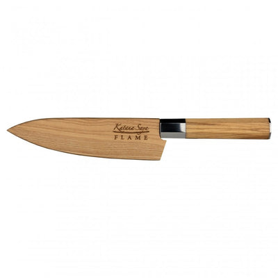 Katana Flame Olive Wood Handled Chefs Knife 15cm (Kfo-14)