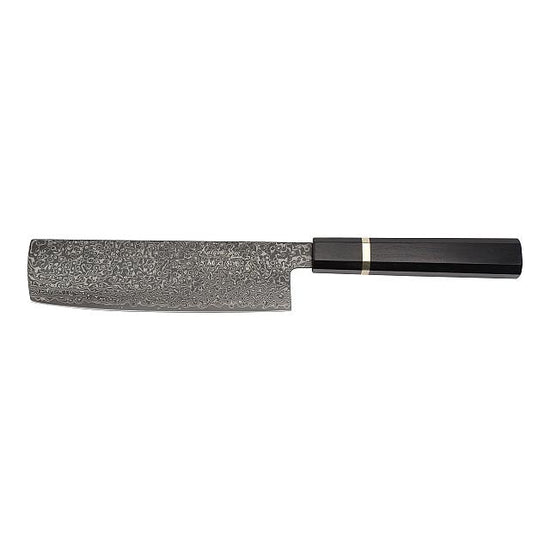 Katana Saya Smoke Ebony Wood Handled Nakiri Knife 18cm (Ksm-03)