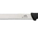 Smithfield 25cm Serrated Carver Black Samprene Handle