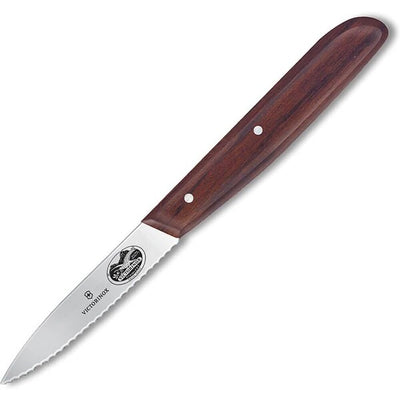 Victorinox Wooden Handle Paring Knife Serrated Edge 8cm