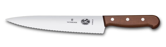 Victorinox Wooden Handle Cooks Knife Serrated 22cm