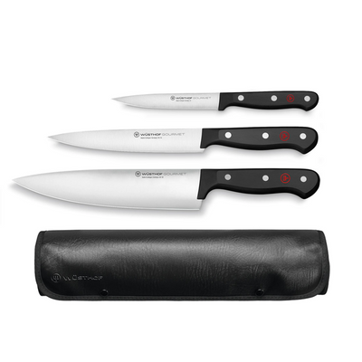 WÜSTHOF Gourmet 3 Piece Set With Roll