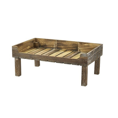 Rustic Wooden Display Crate On Legs 53cm x 32cm x 21cm
