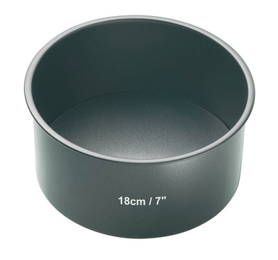 Cake Tin Non-Stick Round Loose Base 18cm Dia