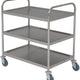 Trolley 3 Tier S/S Flat Packed 92cm X 53cm X 86cm