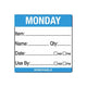 Removable Food Rotation Label 50mm X 50mm (Roll Of 500) Monday/Blue