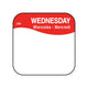 Removable Day Of The Week Label 25mm x 25mm (Roll Of 1000) Wednesday/Red