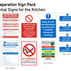 Hygiene Sign Catering Pack Food Preparation