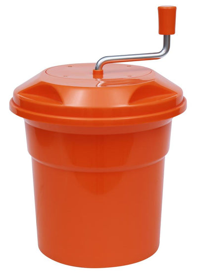 Salad Spinner 12Ltr Manual 34.5cm Top Dia 43cm High Orange