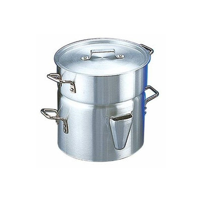 Double Boiler Aluminium With Filler Lip & Lid 32Cm Dia 13.6 Litre