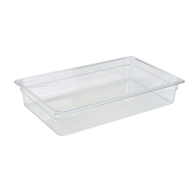 Food Pan Gastronorm Polycarbonate GN1/1 53cm X 32.5cm X 10cm Deep