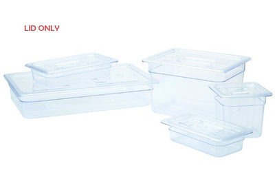 Food Pan Gastronorm Polycarbonate GN1/3 32.5cm X 17.6cm Hard Handled Cover