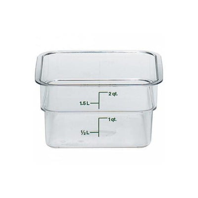 Square Space Saving Food Container Polycarbonate 1.9 Ltr