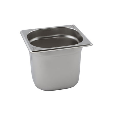 Food Pan Gastronorm S/S GN1/6 17.6cm X 16.2cm X 15cm Deep