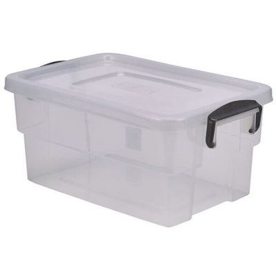Storage Container Polypropylene With Clip Handles 13 Ltr 41.5cm (L) x 27cm (W) x 18cm (H)