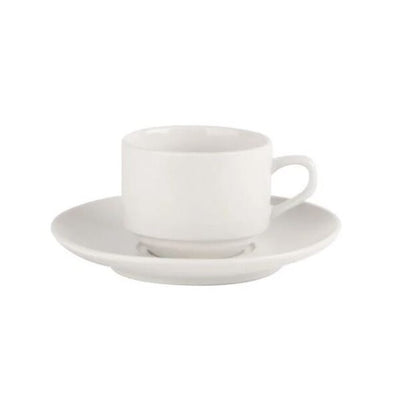 Simply White Porcelain Stacking Cup 20cl / 7oz (Box Of 6)