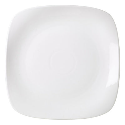 Genware Porcelain Rounded Square Plate 17cm (Box Of 6)