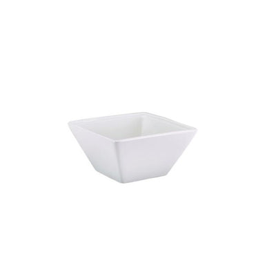 Genware Porcelain Square Bowl 12.8cm (Box Of 6)