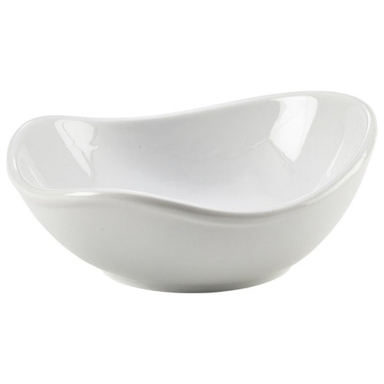 Genware Porcelain Organic Triangular Bowl 15cm X 14.3cm X 6.1cm (Box Of 6)
