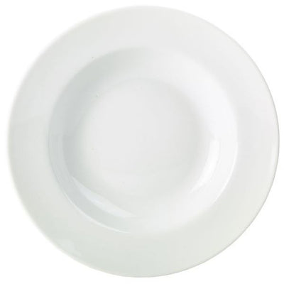 Genware Porcelain Pasta Dish / Soup Plate 23cm (Box Of 6)