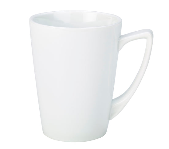 Genware Porcelain Angled Latte Mug 35cl / 12.31oz (Box Of 6)