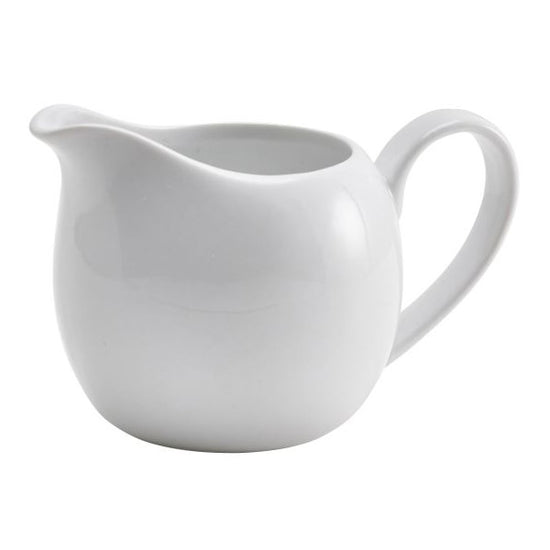 Genware Porcelain Milk Jug With Handle 14cl / 4.92oz (Box Of 6)