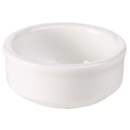 Genware Porcelain Mustard Dish 6cm (Box Of 12)