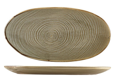 Terra Porcelain Organic Platter 31cm x 16cm (Box Of 6)