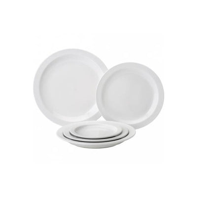 Pure White Porcelain Narrow Rim Plate 27.3cm (Box Of 18)