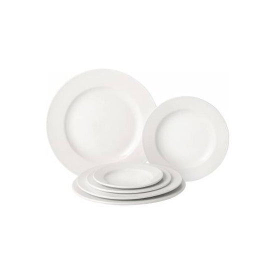 Pure White Porcelain Wide Rim Plate 29cm (Box Of 18)