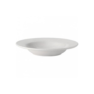 Pure White Porcelain Rimmed Soup Bowl 22.5cm (Box Of 24)