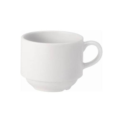 Pure White Porcelain Stacking Cup 20Cl / 7Oz (Box Of 24)