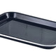 Enamel Serving Tray Black With White Rim 33.5 x 23.5 x 2.2cm (Box Of 6)