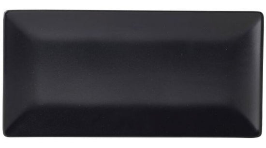 Luna Stoneware Black Rectangular Plate 25 x 15cm (Box Of 6)