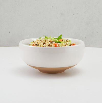 Genware Kava White Stoneware Belly Bowl 11.5cm (Box Of 6)