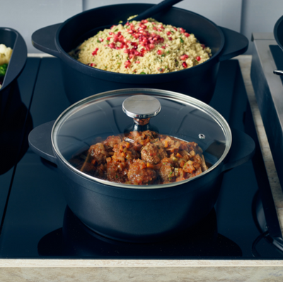 Genware Non-Stick Cast Aluminium Casserole Dish 24cm