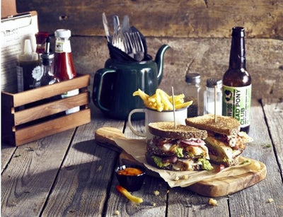 Genware Dark Rustic Wooden Crate 21.5 X 15 x 10.8Cm