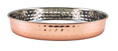 Copper Plated Hammered Presentation Plate 20 X 3cm (Box Of 12)