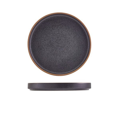 Genware Kava Black Stoneware Presentation Plate 20cm (Box Of 6)