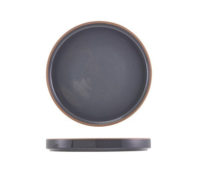 Genware Kava Dark Grey Stoneware Presentation Plate 20cm (Box Of 6)
