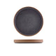 Genware Kava Black Stoneware Raw Wall Presentation Plate 20cm (Box Of 6)