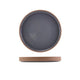 Genware Kava Dark Grey Stoneware Raw Wall Presentation Plate 20cm (Box Of 6)